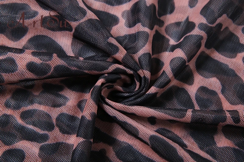 Artsu Tvarstis Leopard Prarasti Mini Suknelės Moterų Mados Streetwear Seksualus Backless Šalis Suknelė Clubwear Moterų Apranga 42095