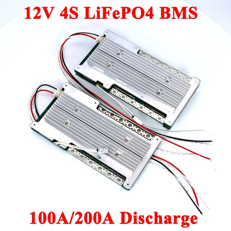 12V BMS 3.2 V 4S LiFePO4 Ličio Baterija 60A 100A 150A 200A Energijos Saugojimo saulės sistemos PCB Su Balansas