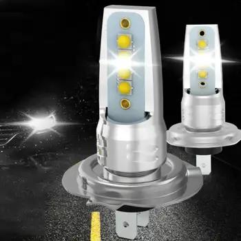 2VNT H7 Automobilio LED Žibintų 110W 10000LM Rūko Žibintai Konversijos Rinkinys 6000K Super White LED Žibintai/Lemputės Automobiliams, Didelis/Mažas Šviesos