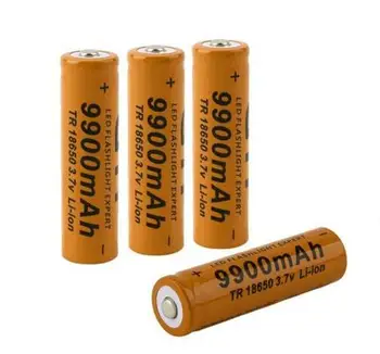 2vnt visiškai naujas akumuliatorius 18650), 3,7 V 9900 MAH Li jonų baterijos 18650 batery +1pcs 18650 baterijos kroviklis protingas