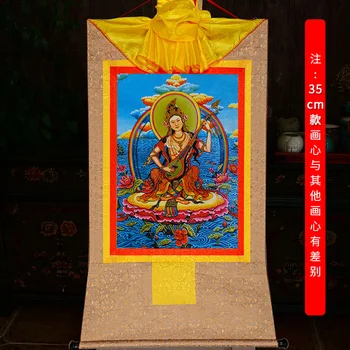 35cm Tibeto Budizmas Sarasvati Budos Statula Thangka Pažymėkite Spausdinti