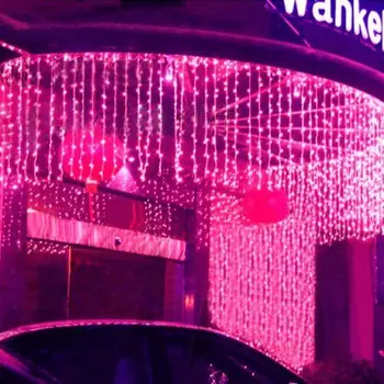 3Mx1.5M LED Užuolaidų Styginių Šviesos Vestuves Pasakų Žibintai kalėdų žiburiai, lauko girlianda luces decorativas Guirlande Led Str