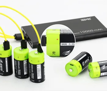 4pcs ZNTER Naujų 1,5 V C 3000mAh USB įkraunama baterija, medicinos įranga, ausies detektorius skirtas įkraunama ličio baterija