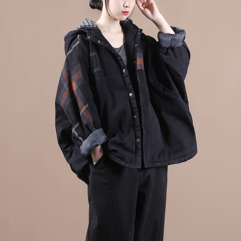 Max LuLu 2020 Naujų Korėjos Mados Stiliaus Moteriški Juodi Drabužiai Ponios Punk Gobtuvu Kamšalu Žiemines Striukes, Šiltas Pledas Spausdinti Paltai