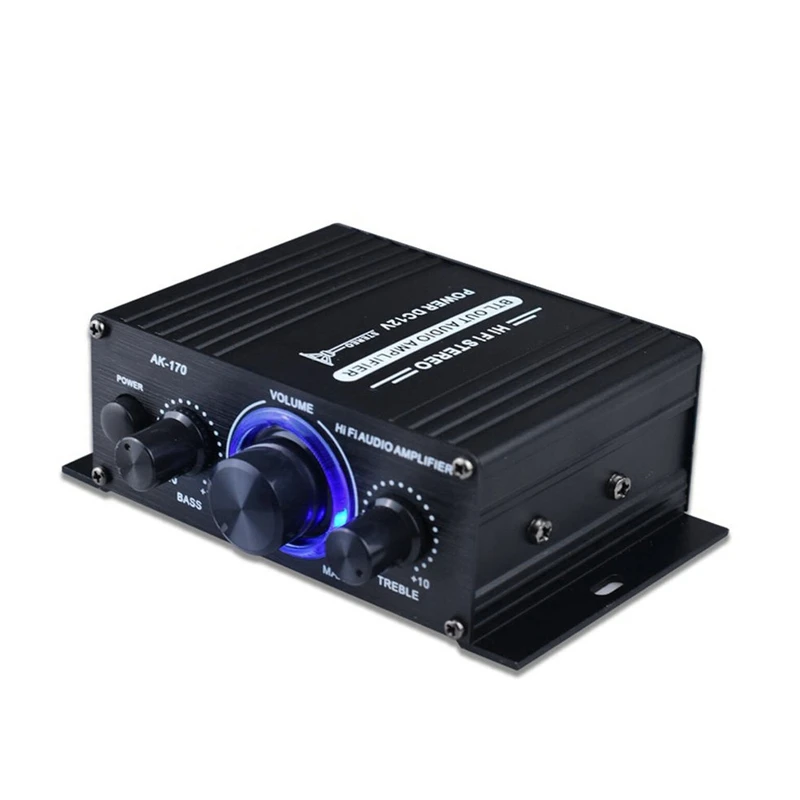 20Wx2 Mini Stereo Stiprintuvas DC12V Dual Channel Hi-Fi, o Žaidėjas Parama, Telefonas, DVD Įvesties Motociklo Automobilių, Namų