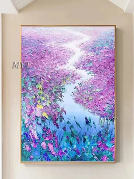 Frameless Nuotraukos rankomis dažyti aliejus, tapyba aukštos kokybės namų dekoro tapybos gėlių nuotraukas didelis dydis spalvingi paveikslai