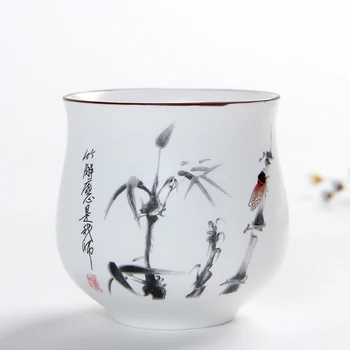 Kūrybos kinija dažai, tapyba patys puodeliai 160ml baltos keramikos vandens puodelį didelės talpos Japonijos Kung Fu Karalius arbatos puodelio nemokamas pristatymas