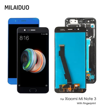 LCD Ekranas Xiaomi Mi 3 Pastaba LCD Jutiklinis Ekranas skaitmeninis keitiklis Asamblėjos Pakeitimo Juoda be Rėmelio 5.5