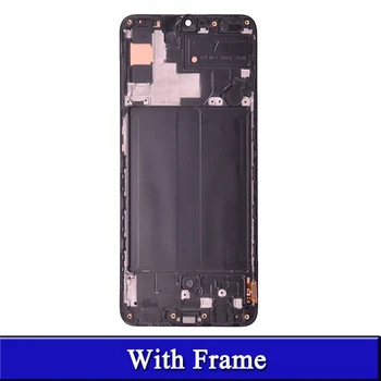 LCD Samsung A70 A705 A705FN A705YN A705F A705G Ekranas Jutiklinis Ekranas skaitmeninis keitiklis komplektuojami Su Rėmo