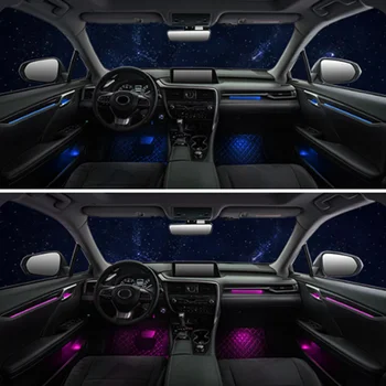 LED dienos Šviesos Tinka Lexus RX300 RX450 64-spalvos automobilio salono atmosfera, šviesos, apdailos šviesos atmosferą, šviesos modifikacijos