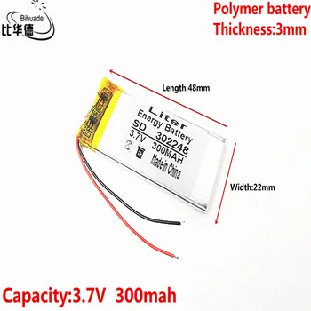 Litro energijos baterija Gera Qulity 3.7 V,300mAH 302248 Polimeras ličio jonų / Li-ion baterija tablet pc BANKAS,GPS,mp3,mp4