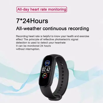 M5 Sport Fitness Tracker Smartband Smart Apyrankę Kraujo Spaudimas, Širdies Ritmo Monitorius 