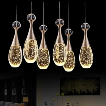 Modernus, Prabangus, meninio Stiklo Pakabukas Šviesos diodų (LED Bar Miegamasis Kūrybos Dekoro Kvepalų Buteliuko Kristalų Kabo Lempa