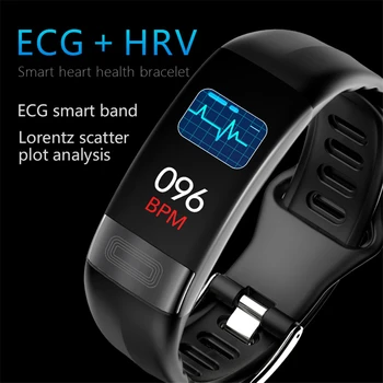 NAUJAS P11 Smart Apyrankę Sporto Smart Watch Vyrai Moterys Smartband EKG 