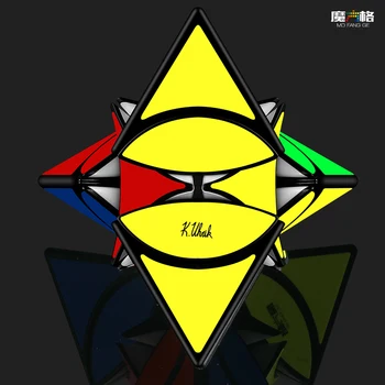 Naujas QiYi Monetos Tetrahedron Piramidės Greitis Magijos Kubo Profesinės 95mm Netaisyklingai Puzzle Kubeliai Švietimo Žaislai Vaikams Dovanų