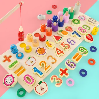 NAUJI Vaikai, Žaislai Montessori Ugdymo Mediniai Žaislai, Geometrinės Formos Pažinimo Įspūdį Žaislas Matematikos Žaislai Anksti Švietimo Vaikams