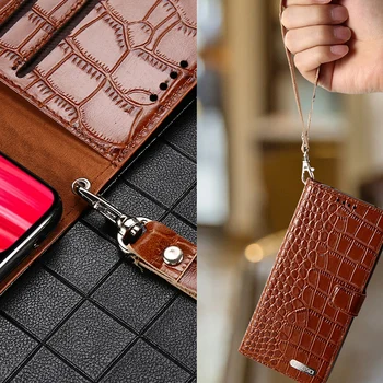 Originali karvės odos Odinis Telefono Flip case for Xiaomi Redmi Pastaba 8 Pro 