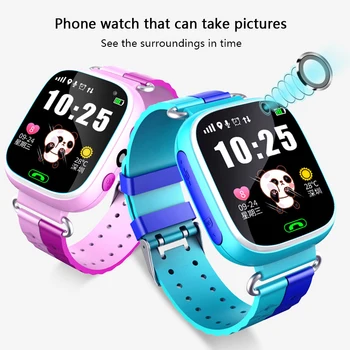 Smart Žiūrėti Vaikai Smart Watch LED Full Touch Screen Vandeniui Veikia Žiūrėti GPS Locator Vaikams Žiūrėti