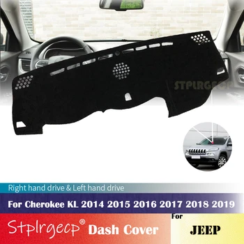 Už Jeep Cherokee KL 2016 2017 2018 2019 neslystantis prietaisų Skydelio Dangtelis Apsaugos Trinkelėmis, Automobilių Reikmenys skėtį nuo saulės Kilimas