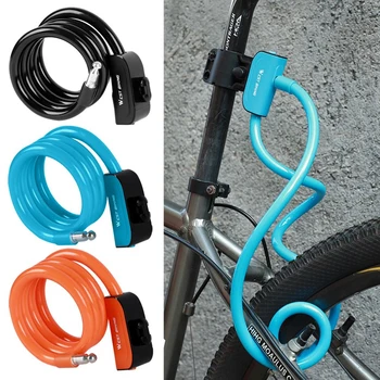VAKARŲ DVIRAČIAIS, dviračių užraktas PVC, plieno kabelis anti-theft jojimo užraktas nešiojamų pailgino drąsus kalnų dviračių įranga