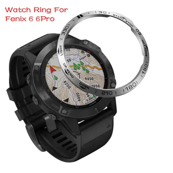 Žiedas Atveju Garmin Fenix 6/6 Pro safyras Bezel Žiedas Klijais Padengti Anti Nulio Nerūdijančio Plieno Atveju Smart watch priedai